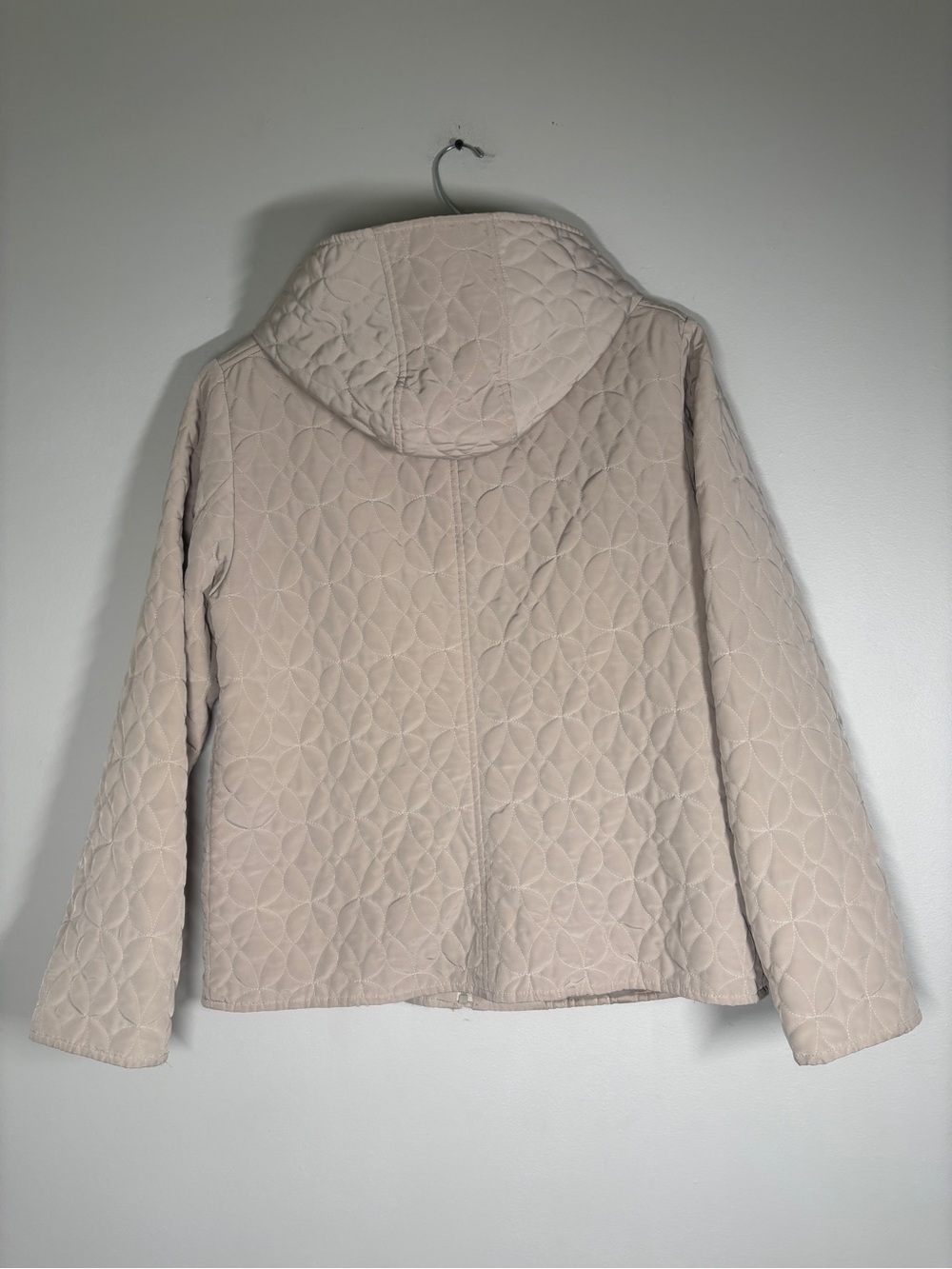 Esprit Light Cream Quilted Hooded Jacket - Picture 6 of 9